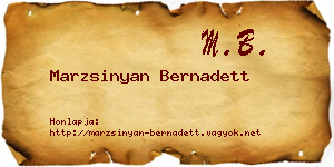 Marzsinyan Bernadett névjegykártya